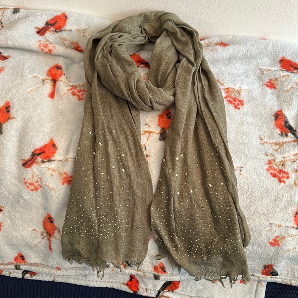 Decorative Scarf-Olive Green